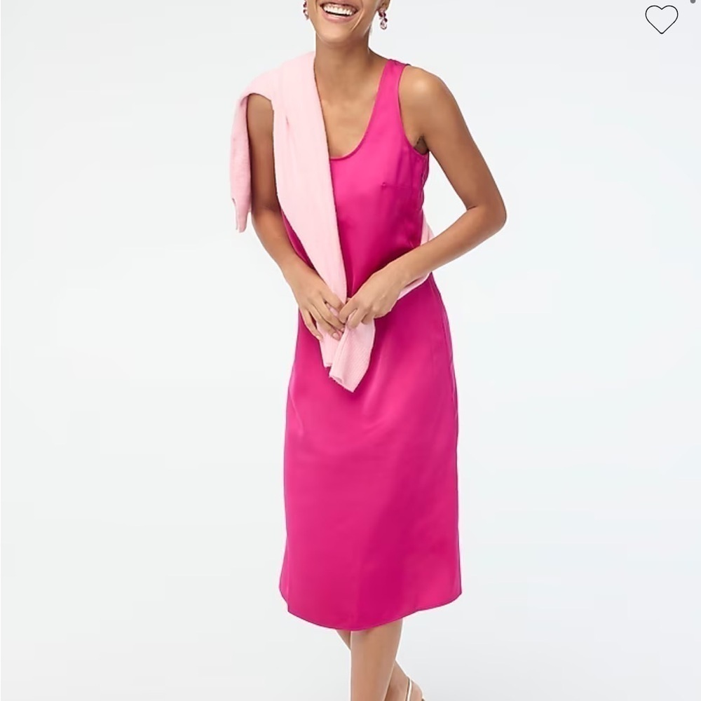 J crew brilliant plum Sleeveless slip dress